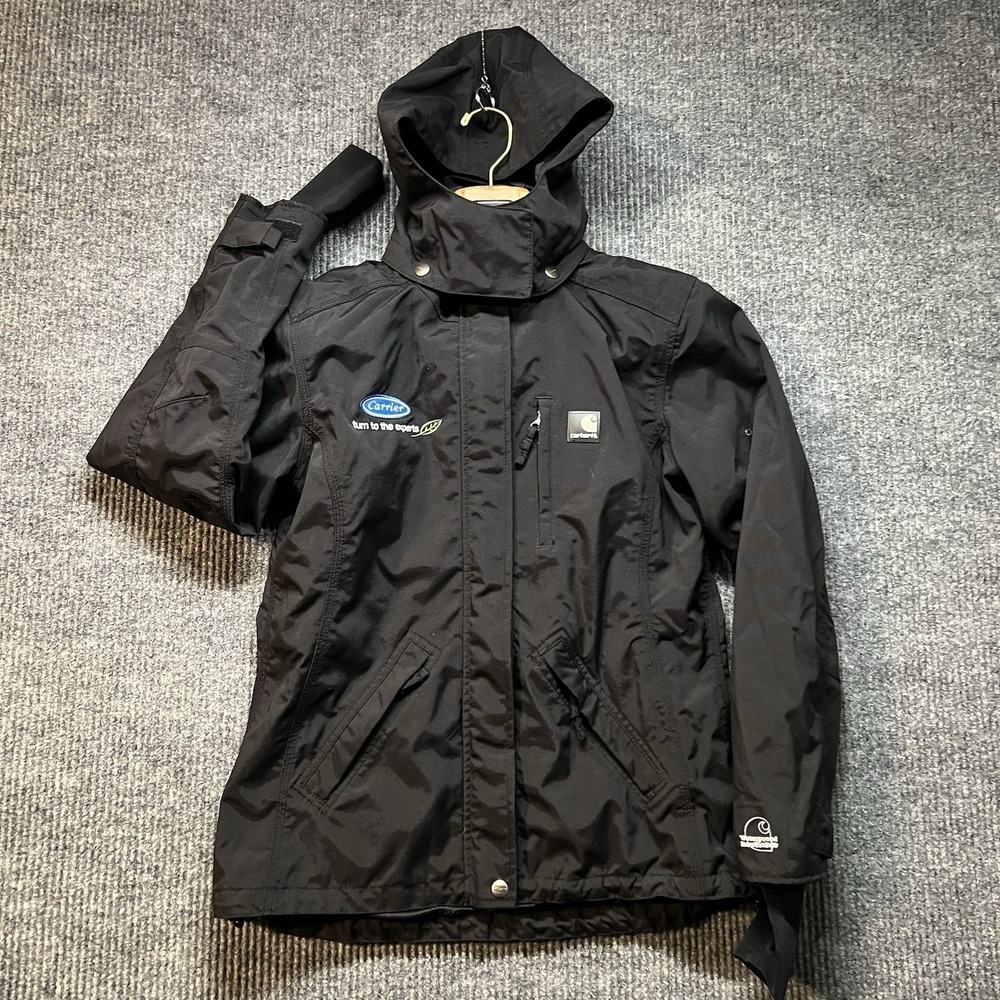 Carhartt Shoreline Waterproof Breathable Jacket Women's Size Medium‎ WJ002 BLK